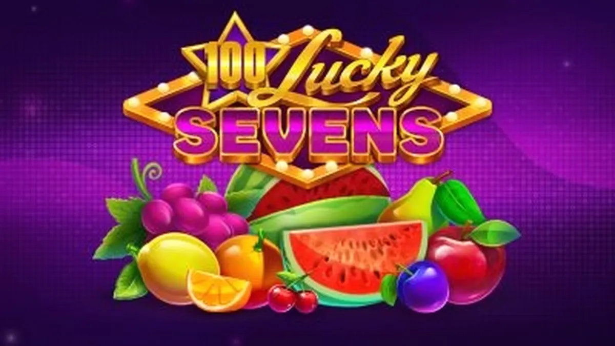 Tampilan visual slot 100 Lucky Sevens dengan simbol klasik